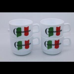 Lot of 4 Arcopal France Set of 4 Maxwell House Small Cappuccino Cups #2